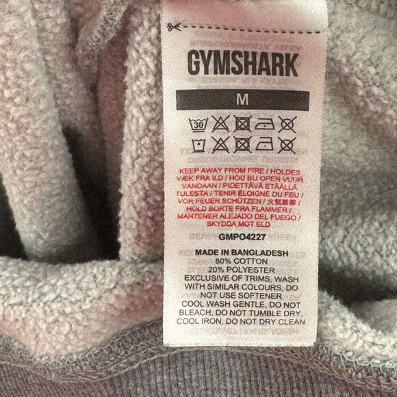 Gymshark Grey Hoodie Sweatshirt Womens M Cotton Blend Pullover Hooded Activewear - Picture 4 of 6